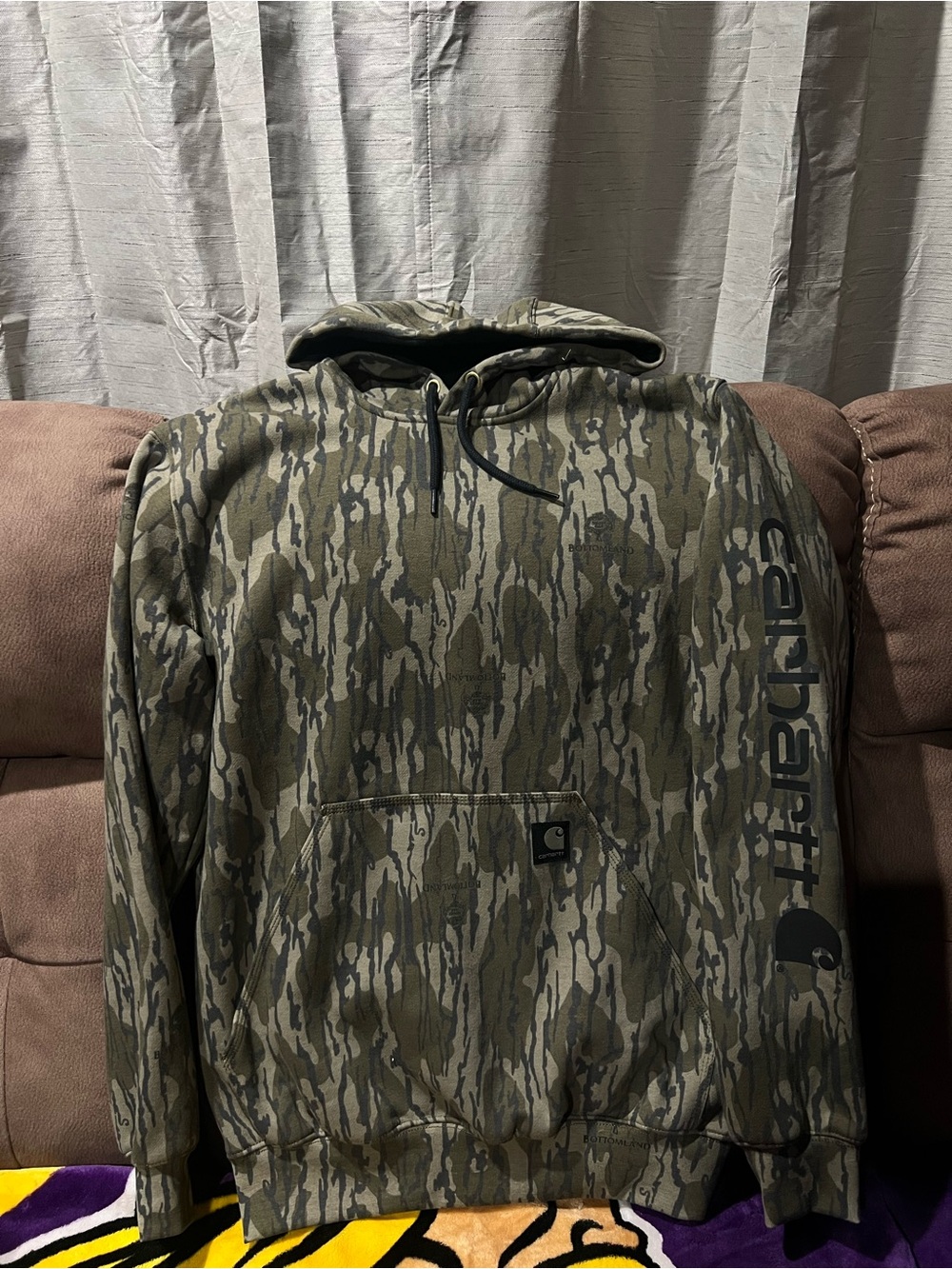 Carhartt Loose Fit Camo Hoodie - Green and Black